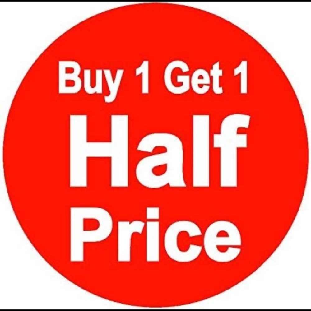 Buy one & get one 50% off!